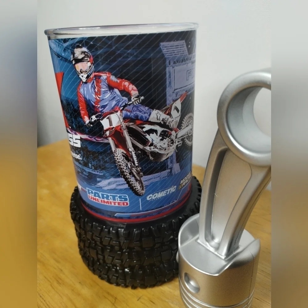 New Amsoil Mug With Tire fathers day Motorcross gift